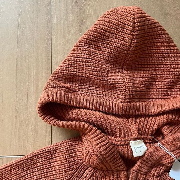NWT Goumi Kids Knit Wearable Baby Blanket Clay SZ L Orange Organic Cotton Sack - Picture 2 of 3